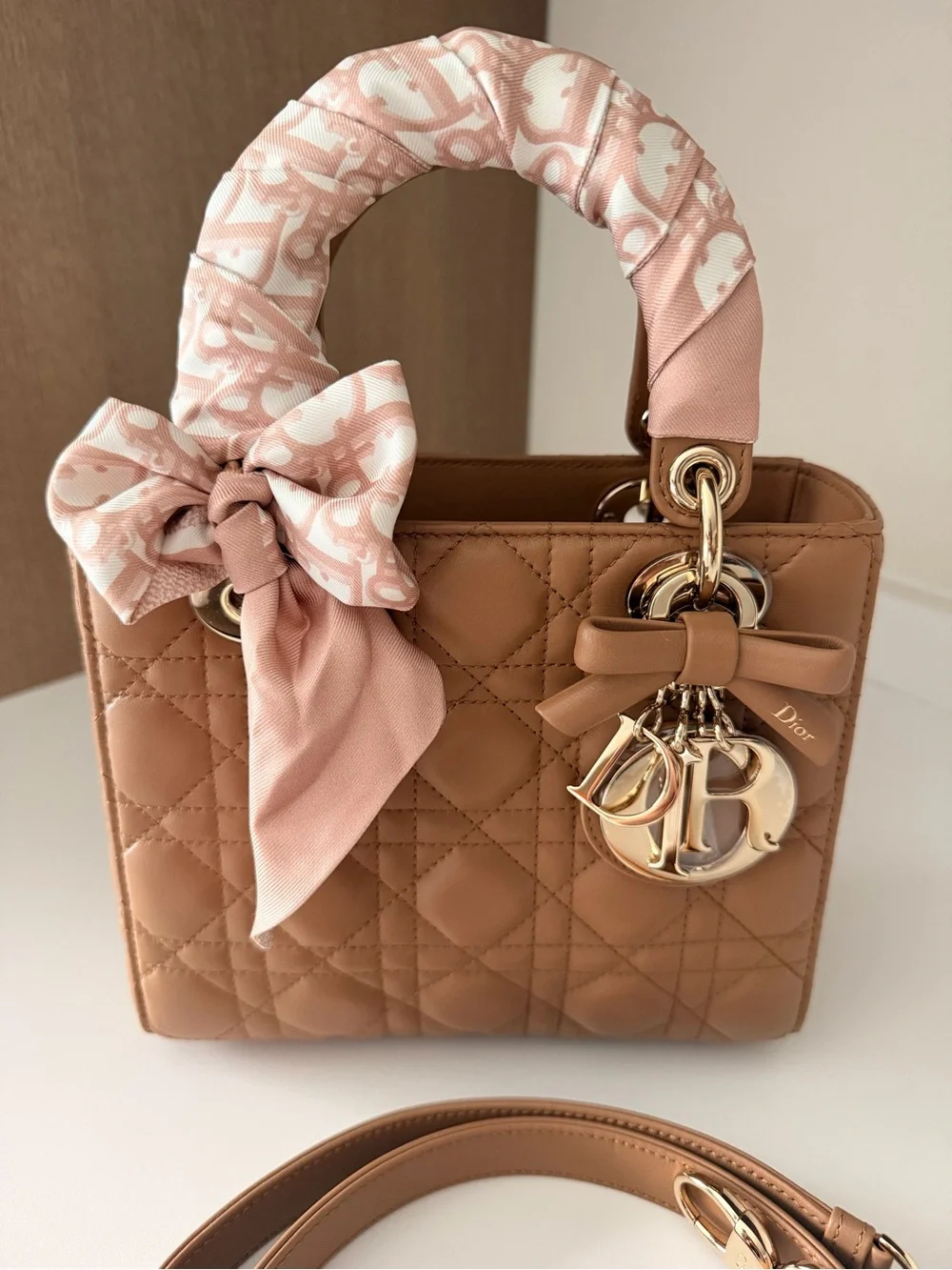 Dior Pink Silk ‘Mitzah’ Scarf